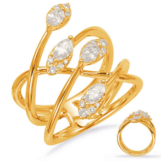 ELIE AZZI 0.72 ctw. YELLOW GOLD DIAMOND FASHION RING D4667YG