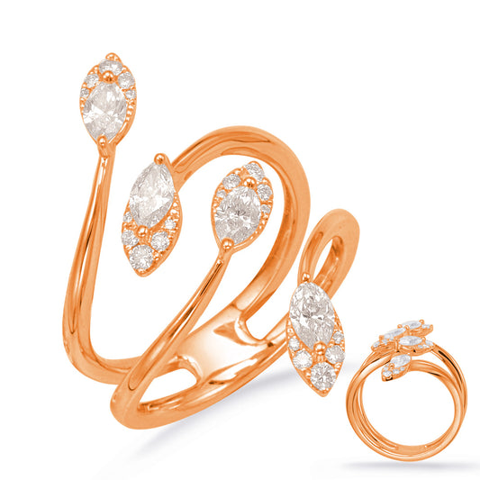 ELIE AZZI 0.75 ctw. ROSE GOLD DIAMOND FASHION RING D4668RG