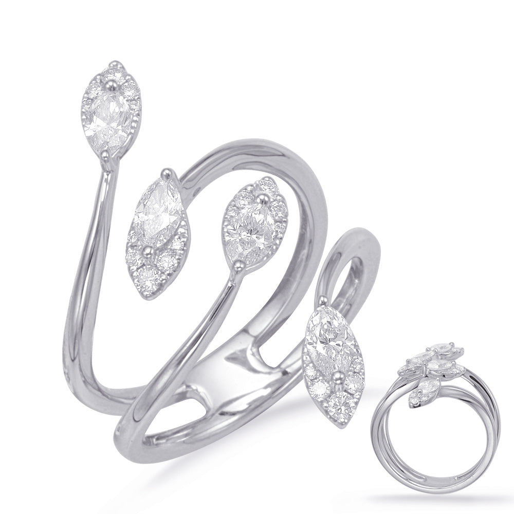 ELIE AZZI 0.75 ctw. WHITE GOLD DIAMOND FASHION RING D4668WG