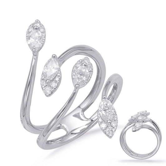 ELIE AZZI 0.75 ctw. WHITE GOLD DIAMOND FASHION RING D4668WG