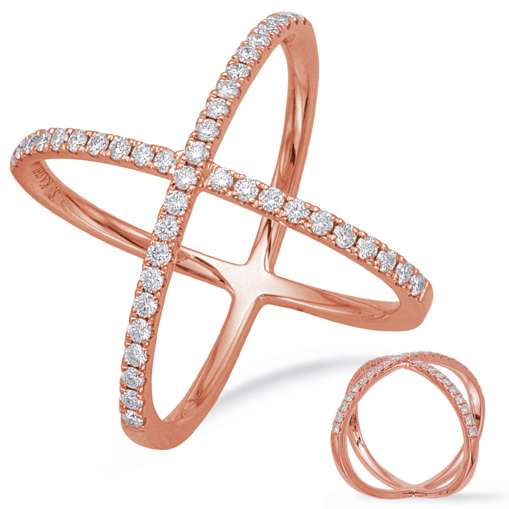 ELIE AZZI 0.48 ctw. ROSE GOLD DIAMOND FASHION RING D4671RG
