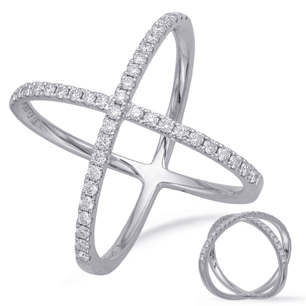 ELIE AZZI 0.48 ctw. WHITE GOLD DIAMOND FASHION RING D4671WG