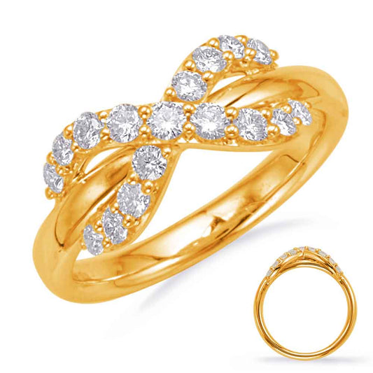 ELIE AZZI 0.51 ctw. YELLOW GOLD DIAMOND FASHION RING D4672YG