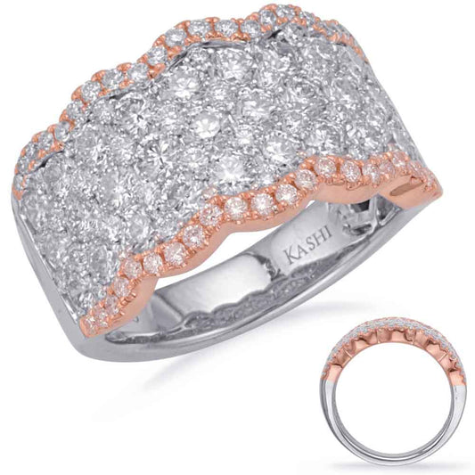 ELIE AZZI 2.61 ctw. ROSE & WHITE GOLD DIAMOND FASHION RING D4677RW