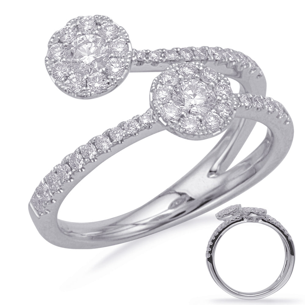 ELIE AZZI 0.72 ctw. WHITE GOLD DIAMOND FASHION RING D4678WG