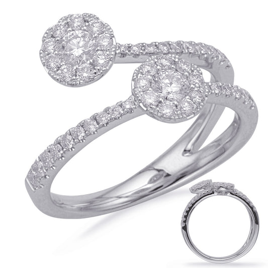 ELIE AZZI 0.72 ctw. WHITE GOLD DIAMOND FASHION RING D4678WG