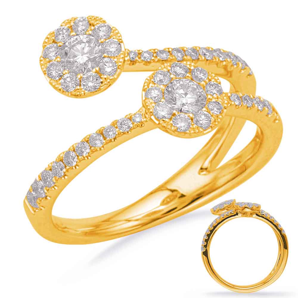ELIE AZZI 0.72 ctw. YELLOW GOLD DIAMOND FASHION RING D4678YG
