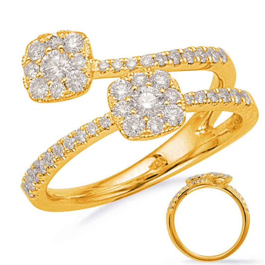 ELIE AZZI 0.67 ctw. YELLOW GOLD DIAMOND FASHION RING D4679YG