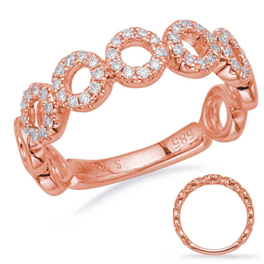 ELIE AZZI 0.24 ctw. ROSE GOLD DIAMOND FASHION RING D4682RG
