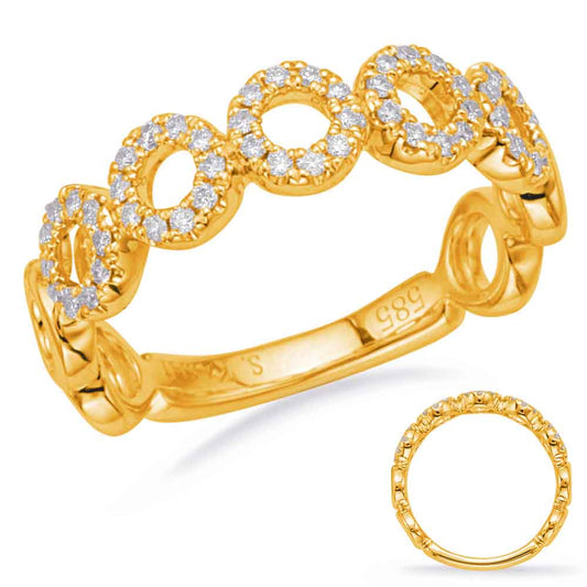 ELIE AZZI 0.24 ctw. YELLOW GOLD DIAMOND FASHION RING D4682YG