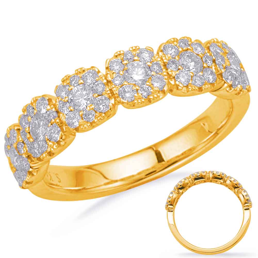 ELIE AZZI 0.70 ctw. YELLOW GOLD DIAMOND FASHION RING D4684YG
