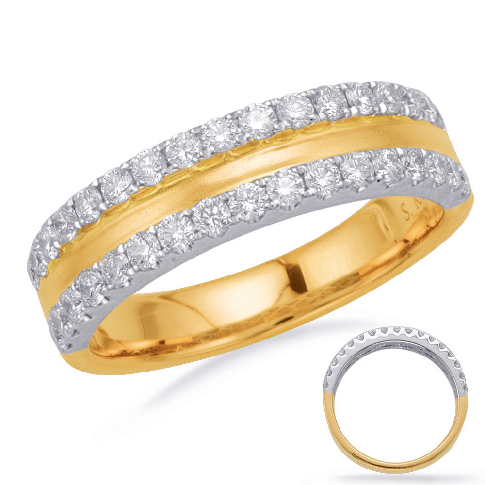 ELIE AZZI 0.62 ctw. YELLOW & WHITE GOLD DIAMOND FASHION RING D4685YW