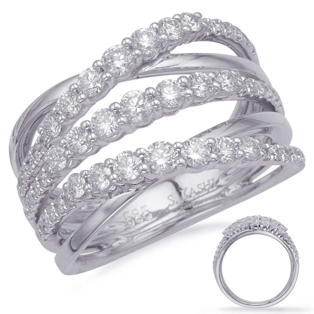 ELIE AZZI 1.04 ctw. PLATINUM DIAMOND FASHION RING D4686-PL