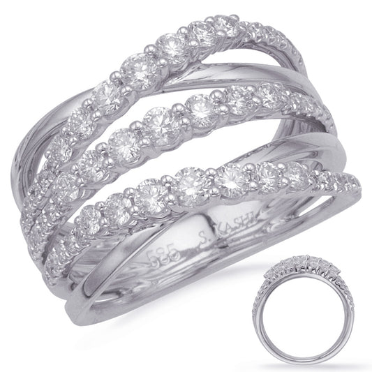 ELIE AZZI 1.04 ctw. PLATINUM DIAMOND FASHION RING D4686-PL