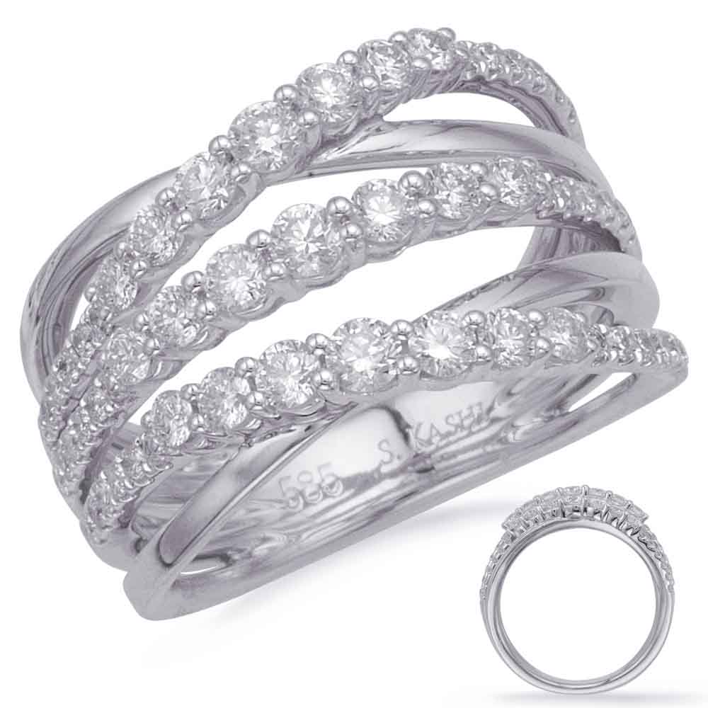 ELIE AZZI 1.04 ctw. WHITE GOLD DIAMOND FASHION RING D4686WG