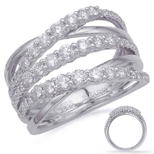 ELIE AZZI 1.04 ctw. WHITE GOLD DIAMOND FASHION RING D4686WG