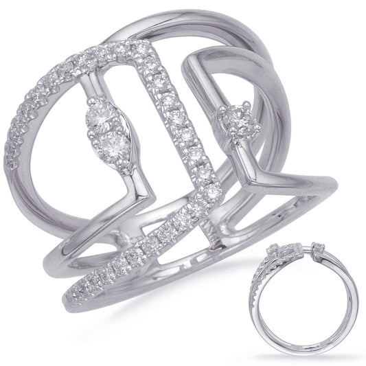 ELIE AZZI 0.38 ctw. WHITE GOLD DIAMOND FASHION RING D4687WG