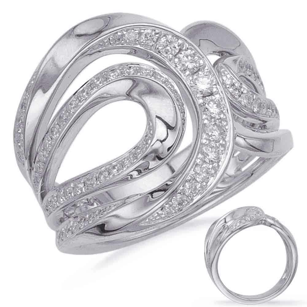ELIE AZZI 0.49 ctw. WHITE GOLD DIAMOND FASHION RING D4688WG