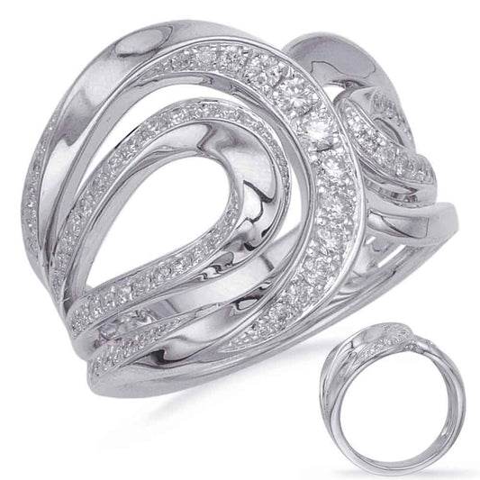 ELIE AZZI 0.49 ctw. WHITE GOLD DIAMOND FASHION RING D4688WG
