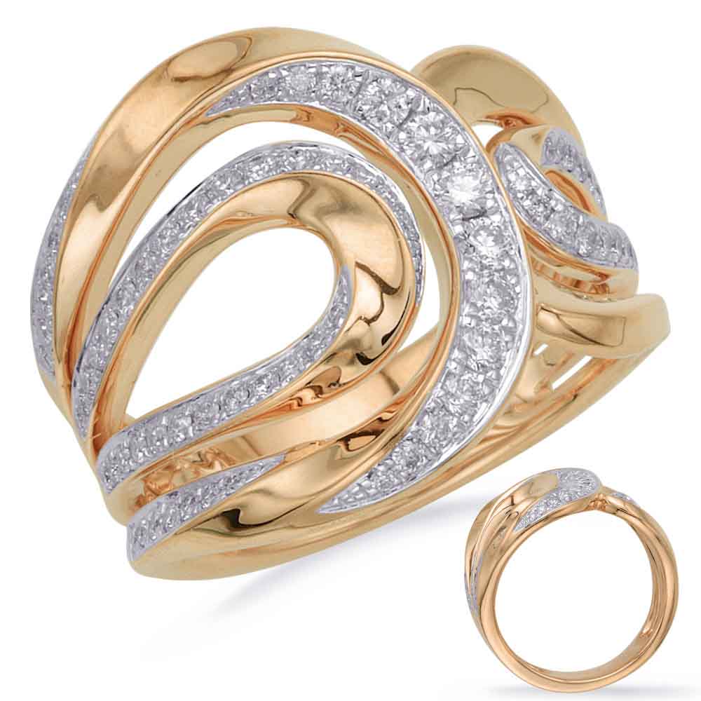 ELIE AZZI 0.49 ctw. YELLOW GOLD DIAMOND FASHION RING D4688YG