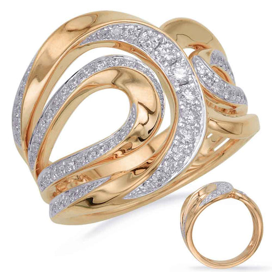 ELIE AZZI 0.49 ctw. YELLOW GOLD DIAMOND FASHION RING D4688YG