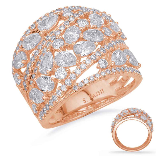 ELIE AZZI 3.21 ctw. ROSE GOLD DIAMOND FASHION RING D4689RG