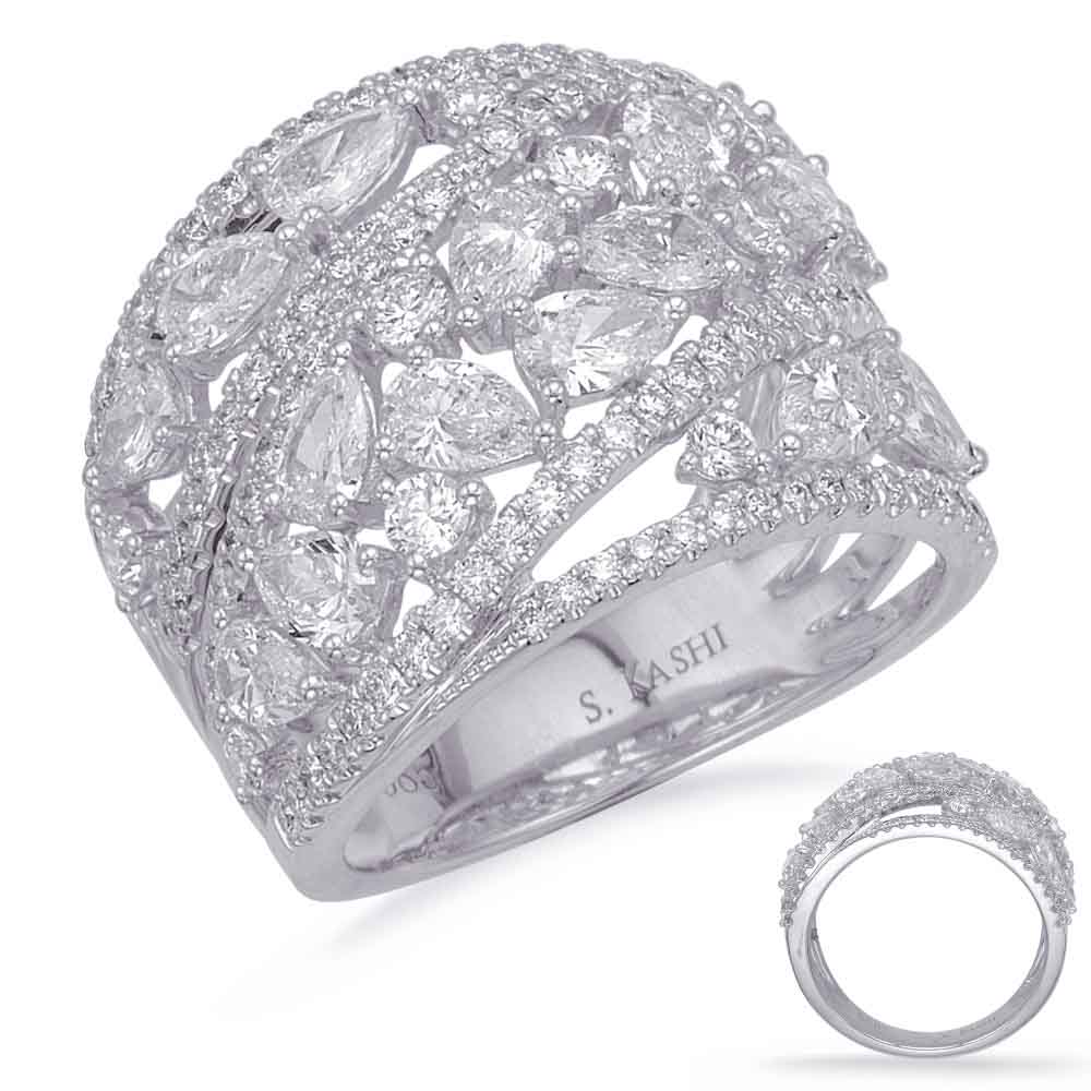 ELIE AZZI 3.21 ctw. WHITE GOLD DIAMOND FASHION RING D4689WG