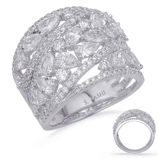 ELIE AZZI 3.21 ctw. WHITE GOLD DIAMOND FASHION RING D4689WG