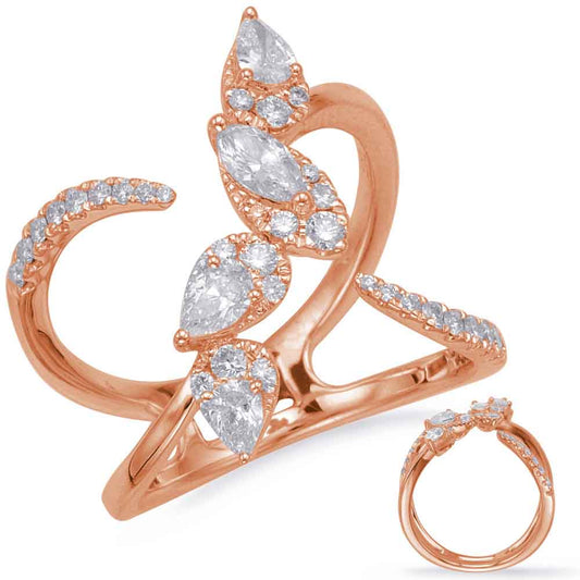 ELIE AZZI 0.84 ctw. ROSE GOLD DIAMOND FASHION RING D4690RG