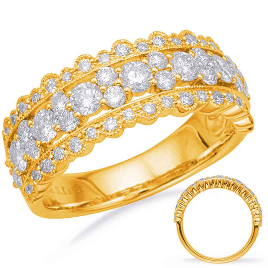 ELIE AZZI 1.24 ctw. YELLOW GOLD DIAMOND FASHION RING D4691YG
