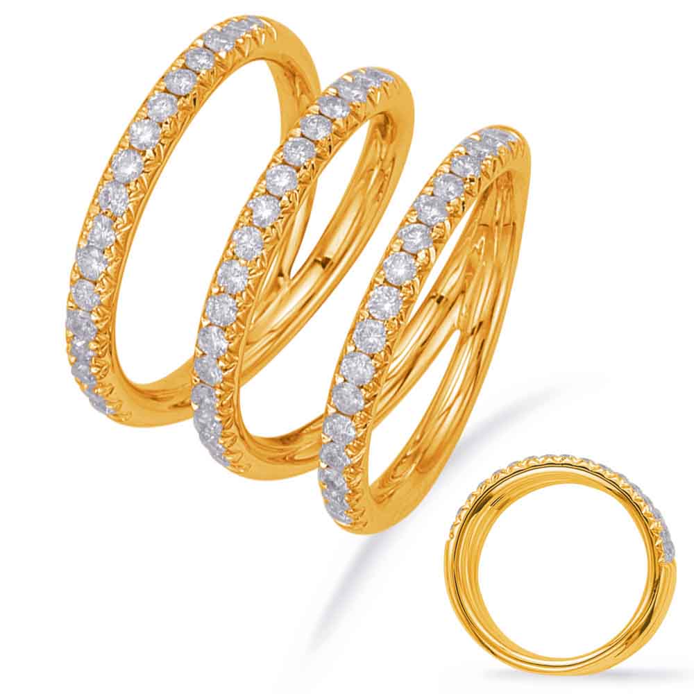 ELIE AZZI 0.93 ctw. YELLOW GOLD DIAMOND FASHION RING D4693YG
