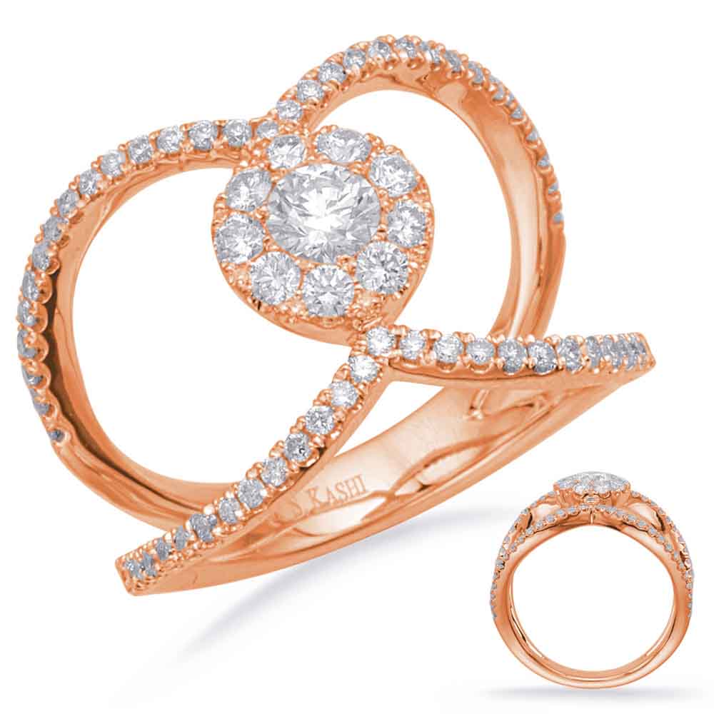 ELIE AZZI 0.86 ctw. ROSE GOLD DIAMOND FASHION RING D4694RG