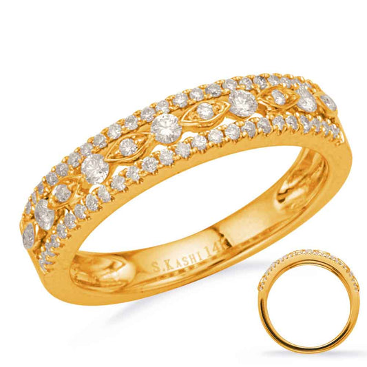 ELIE AZZI 0.35 ctw. YELLOW GOLD DIAMOND FASHION RING D4695YG