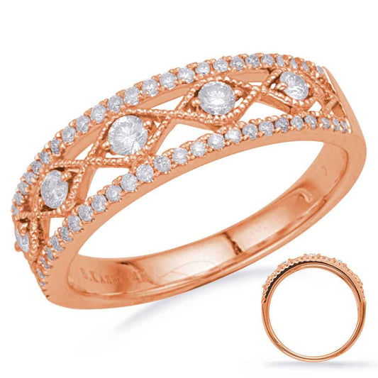 ELIE AZZI 0.36 ctw. ROSE GOLD DIAMOND FASHION RING D4696RG
