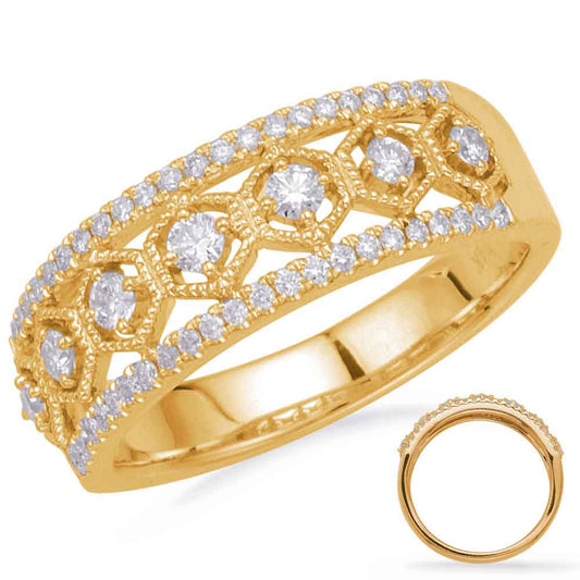 ELIE AZZI 0.38 ctw. YELLOW GOLD DIAMOND FASHION RING D4697YG
