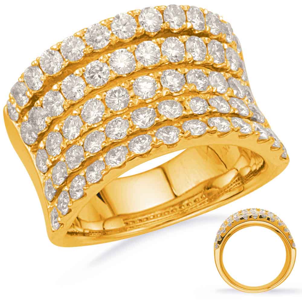 ELIE AZZI 2.56 ctw. YELLOW GOLD DIAMOND FASHION RING D4700YG
