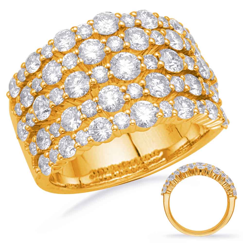 ELIE AZZI 2.94 ctw. YELLOW GOLD DIAMOND FASHION RING D4701YG