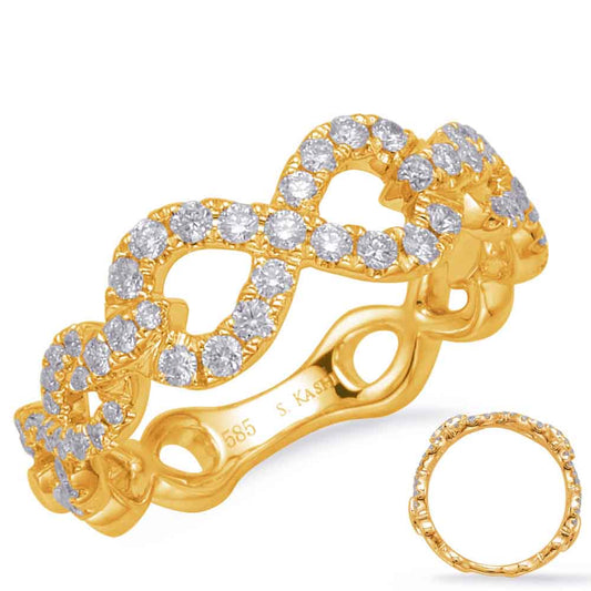 ELIE AZZI 0.42 ctw. YELLOW GOLD DIAMOND FASHION RING D4702YG