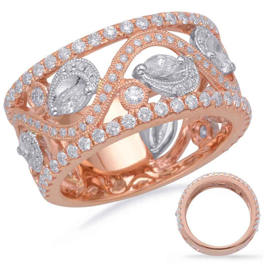 ELIE AZZI 1.26 ctw. ROSE & WHITE GOLD DIAMOND FASHION RING D4703RW