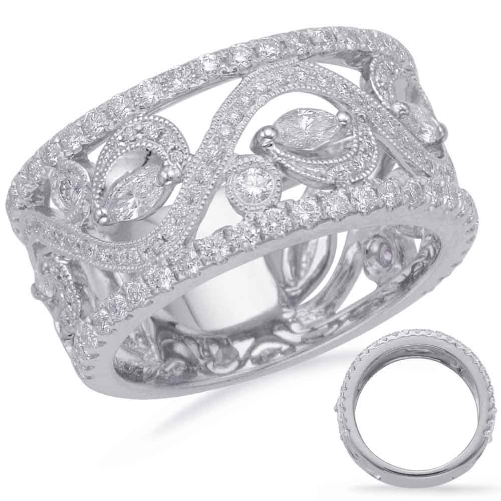 ELIE AZZI 1.26 ctw. WHITE GOLD DIAMOND FASHION RING D4703WG