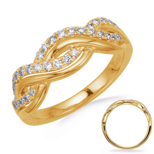 ELIE AZZI 0.31 ctw. YELLOW GOLD DIAMOND FASHION RING D4708YG