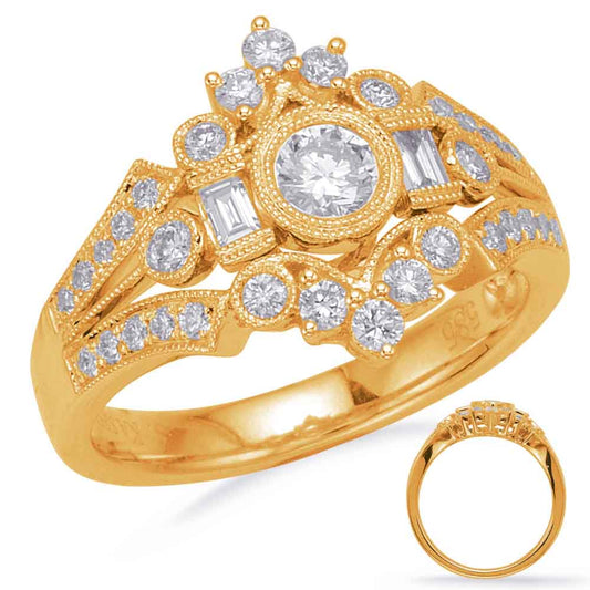 ELIE AZZI 0.75 ctw. YELLOW GOLD DIAMOND FASHION RING D4709YG