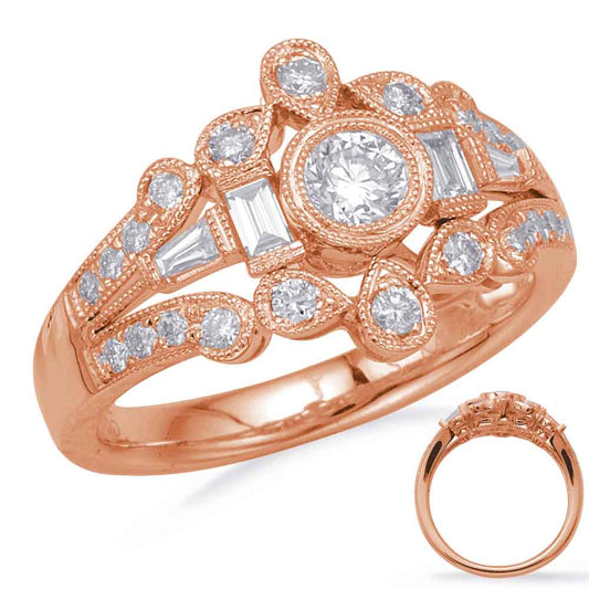 ELIE AZZI 0.66 ctw. ROSE GOLD DIAMOND FASHION RING D4710RG