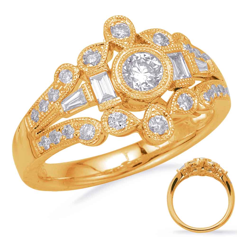 ELIE AZZI 0.66 ctw. YELLOW GOLD DIAMOND FASHION RING D4710YG