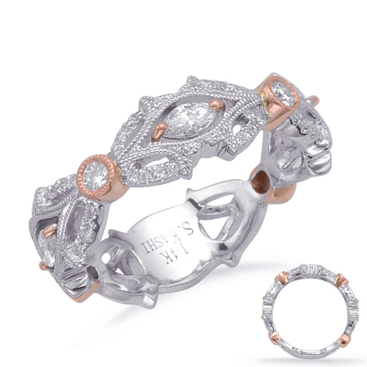 ELIE AZZI 0.48 ctw. ROSE & WHITE GOLD DIAMOND FASHION RING D4711RW