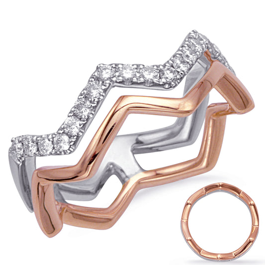 ELIE AZZI 0.32 ctw. ROSE & WHITE GOLD DIAMOND FASHION RING D4725RW