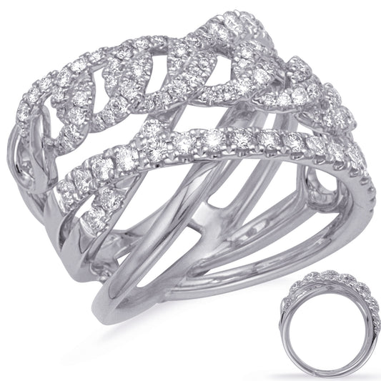 ELIE AZZI 0.94 ctw. WHITE GOLD DIAMOND FASHION RING D4727WG