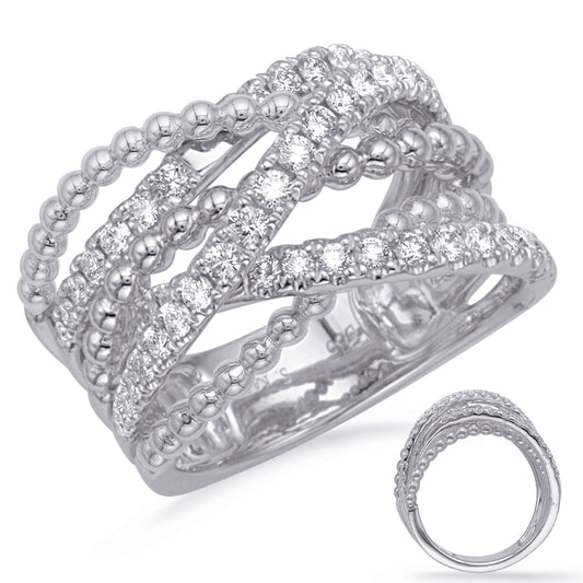 ELIE AZZI 0.75 ctw. WHITE GOLD DIAMOND FASHION RING D4728WG