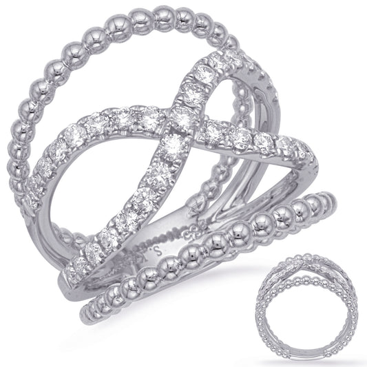 ELIE AZZI 0.69 ctw. WHITE GOLD DIAMOND FASHION RING D4731WG