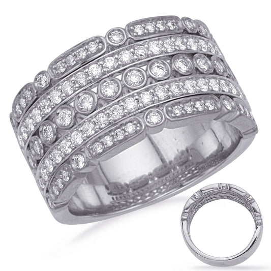 ELIE AZZI 0.83 ctw. WHITE GOLD DIAMOND FASHION RING D4732WG